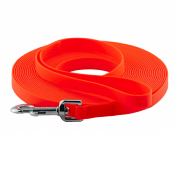 LONGE PLATE ORANGE FLUO BIOTHANE BÉTA HB DOG 10m X 12mm X 2,6mm