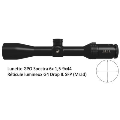 Lunette de chasse polyvalente GPO Spectra 1.5-9x44