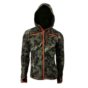 VESTE A CAPUCHE CAMO VERT/ORANGE HAUNTER - MODÈLE THON