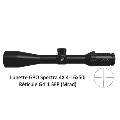 Lunette de chasse GPO Spectra 4x - 4-16x50i - RETICULE G4 IL