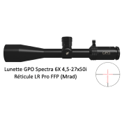Lunette de chasse GPO Spectra 6x - 4,5-27x50i - RETICULE LR PRO FFP