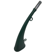 Corne d'appel plate cintrée en laiton polymérisée verte pour la chasse  - 25 cm - MILLIENS