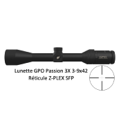 LUNETTE GPO PASSION 3x 3-9x42 - RETICULE Z-PLEX