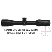 Lunette de chasse polyvalente GPO Spectra 6x - 2-12x44i - RETICULE BRW IL