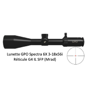 Lunette de chasse GPO Spectra 6x - 3-18x56i - RETICULE G4 IL
