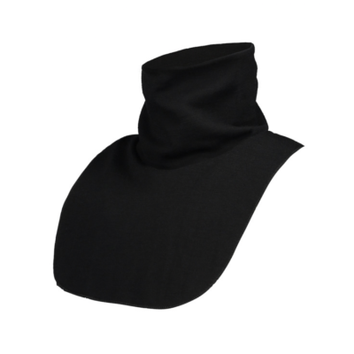 Tour de cou avec plastron Svala Merino Extreme en laine mérinos – Noir