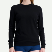 TEE-SHIRT SVALA COLLECTION MERINO EXTREME MANCHES LONGUES COL ROND NOIR