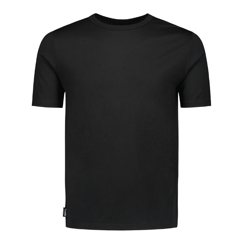 TEE-SHIRT MERINO MANCHES COURTES COLLECTION SVALA MERINO BASIC - NOIR