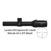 Lunette de battue GPO Spectra 6X -  1-6x24 - G4 IL