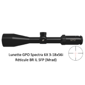 Lunette de chasse polyvalente GPO Spectra 6x - 3-18x56i - RETICULE BR IL