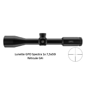 Lunette de chasse GPO Spectra 1x - 7,5x50i - RETICULE G4 IL