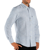 CHEMISE A CARREAUX POUR HOMME HAUNTER - MODELE EILD - BLEU