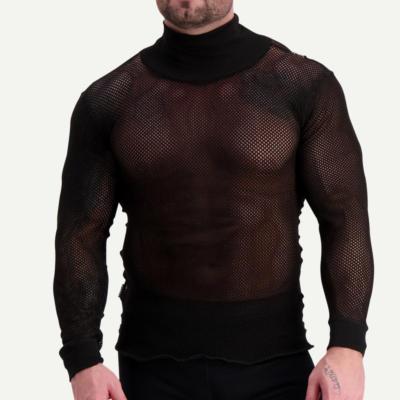 T-shirt technique Svala Airbase mesh manches longues col roulé noir – 3XL