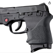 Grip Hogue HandAll Beavertail pour Smith & Wesson Bodyguard 380, Taurus TCP – Noir