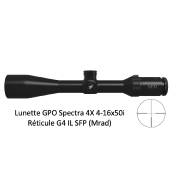 Lunette de chasse GPO Spectra 4x - 4-16x50i - RETICULE G4 IL