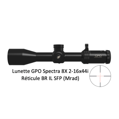 Lunette de battue GPO Spectra 8X -  2-16x44i- RETICULE BR IL SFP